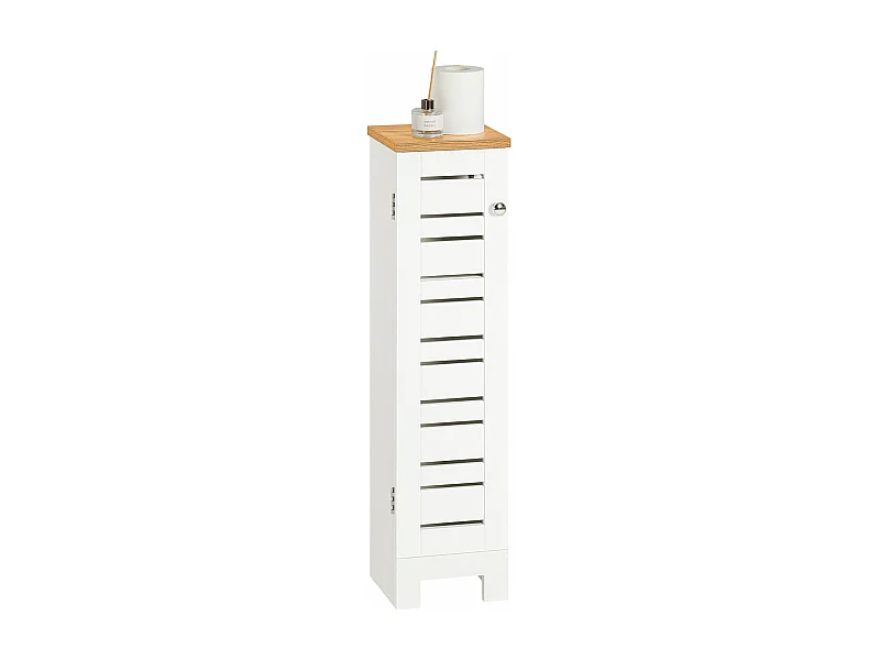 Porte Papier Toilette Vertical Support Papier ToiletteArmoire Toilettes, BZR85-W