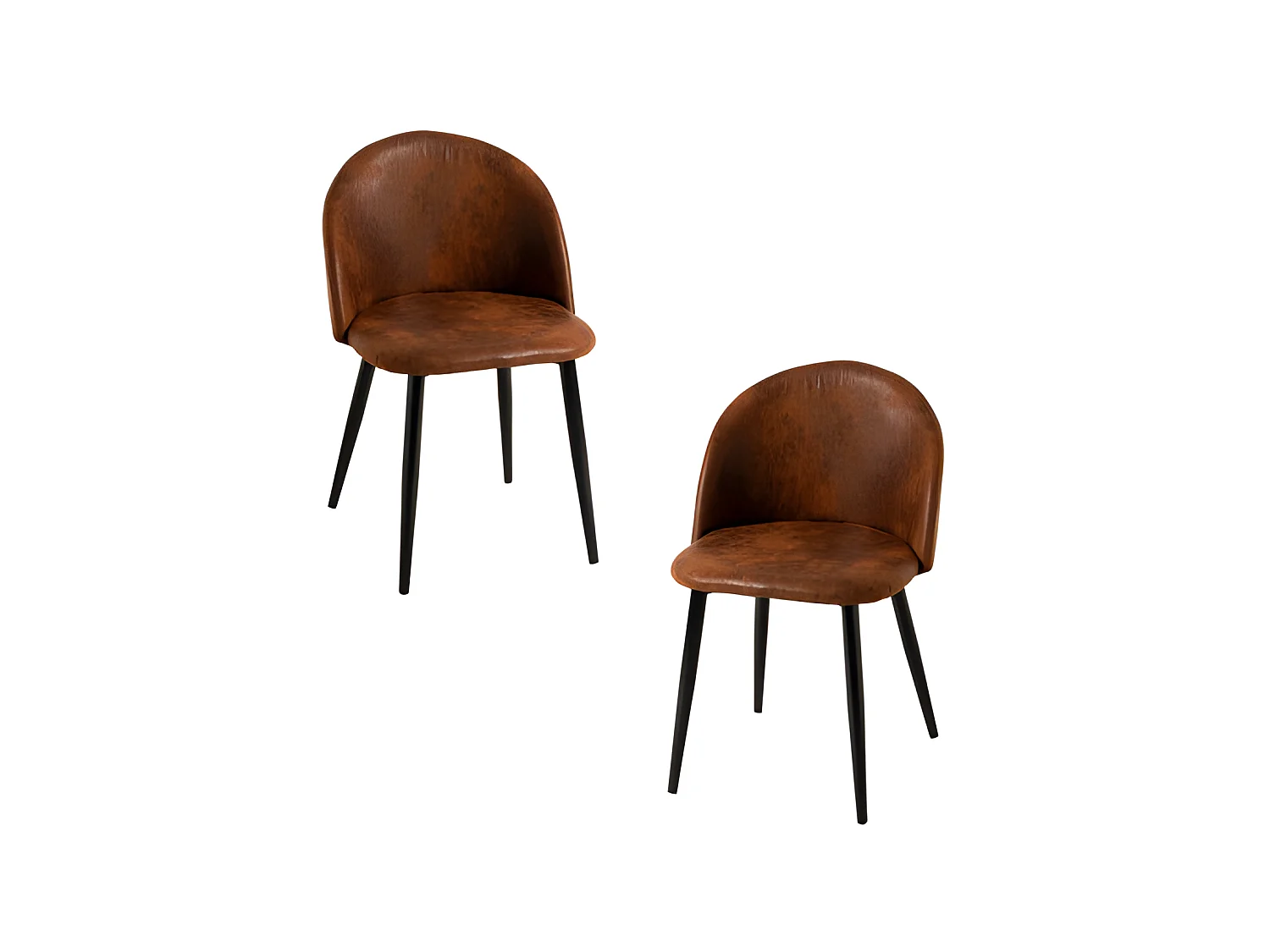 Packs Sillas Comedor - Pack 2 Sillas Black Vint Polipiel
