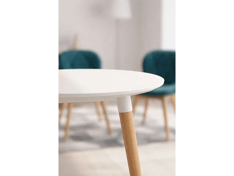 Estilo Nórdico - Mesa Tower Redonda 60 cm - Blanco