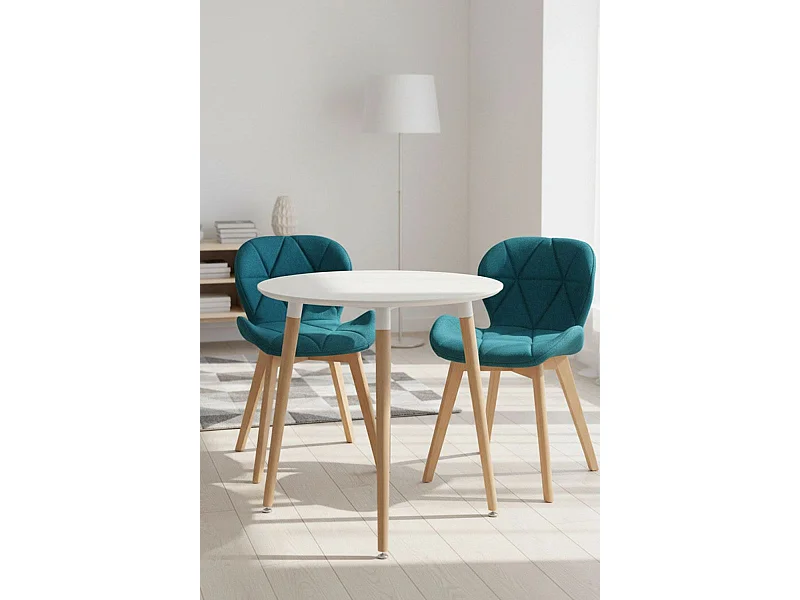 Estilo Nórdico - Mesa Tower Redonda 60 cm - Blanco