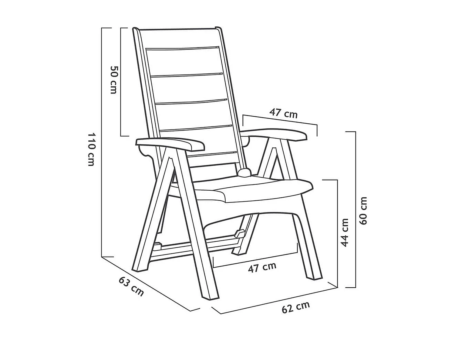 Sillón Legno multiposición - Wengué