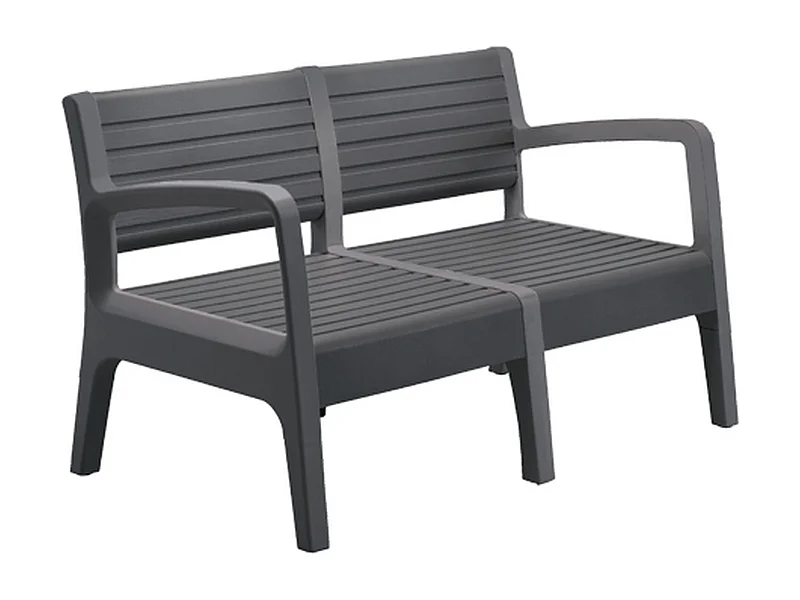 Banco Miami - Grafito - 2 plazas