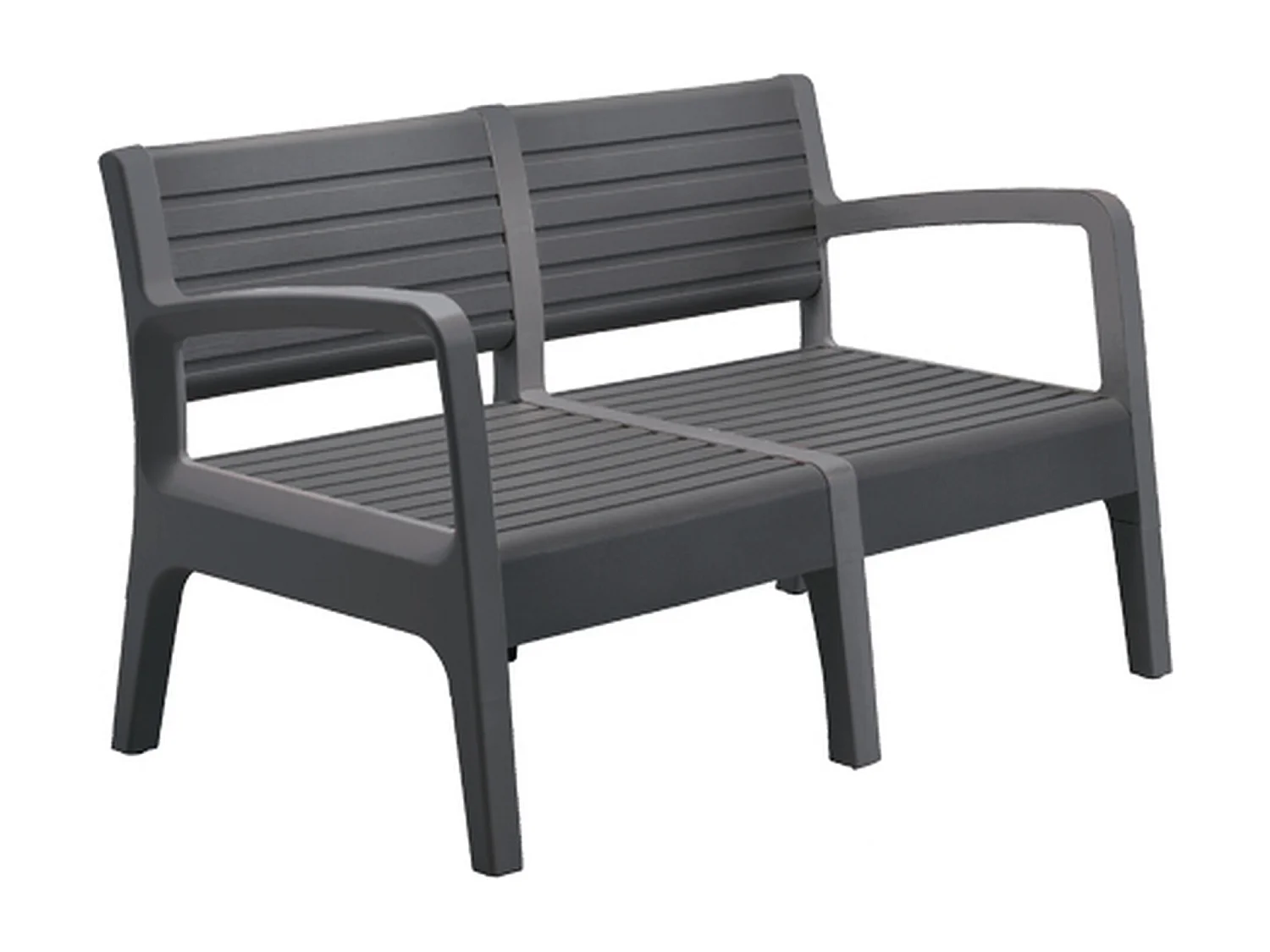 Banco Miami - Grafito - 2 plazas