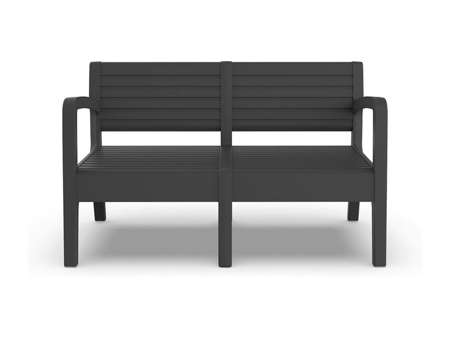 Banco Miami - Grafito - 2 plazas