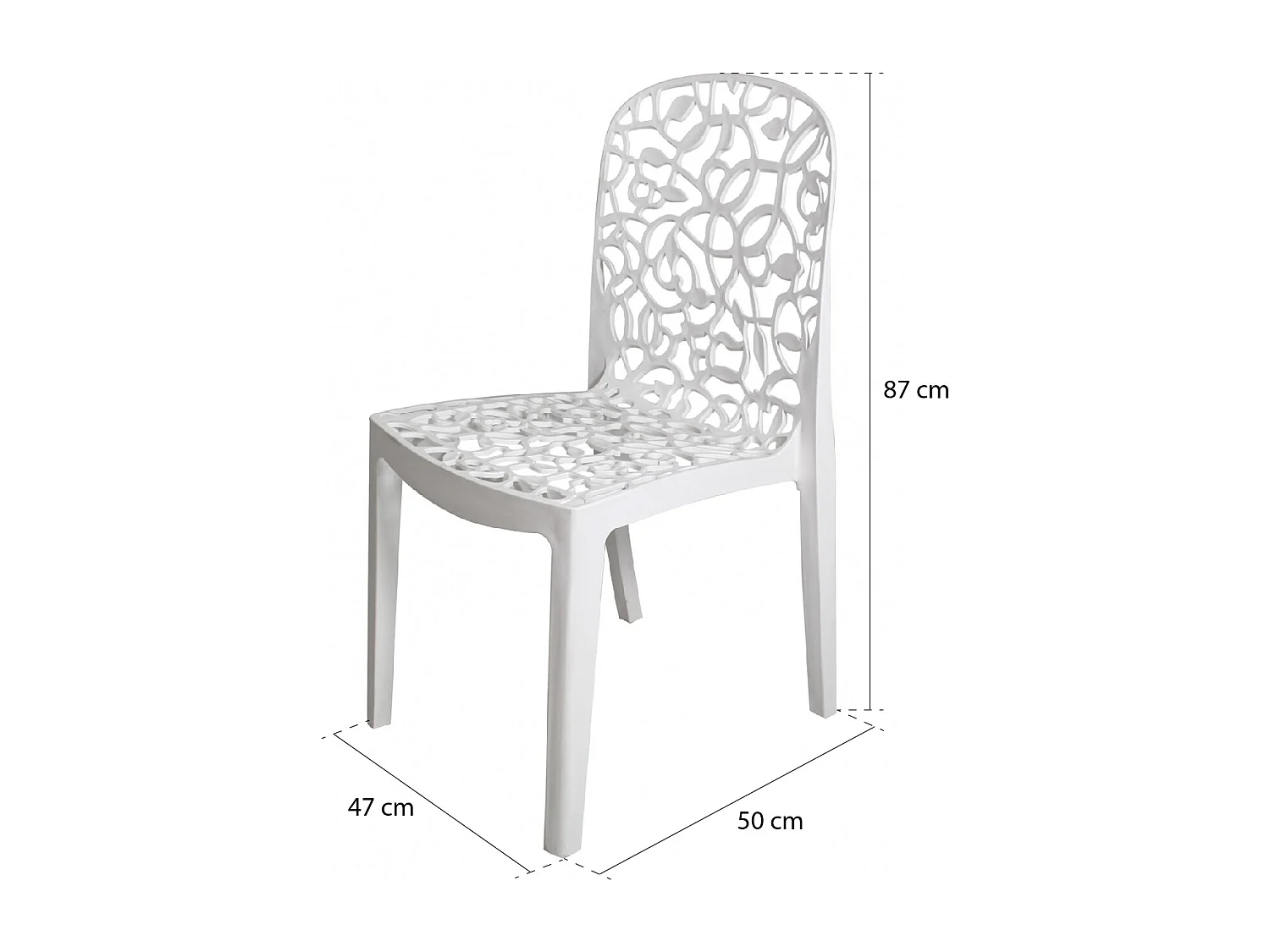 Silla Flora - Blanco