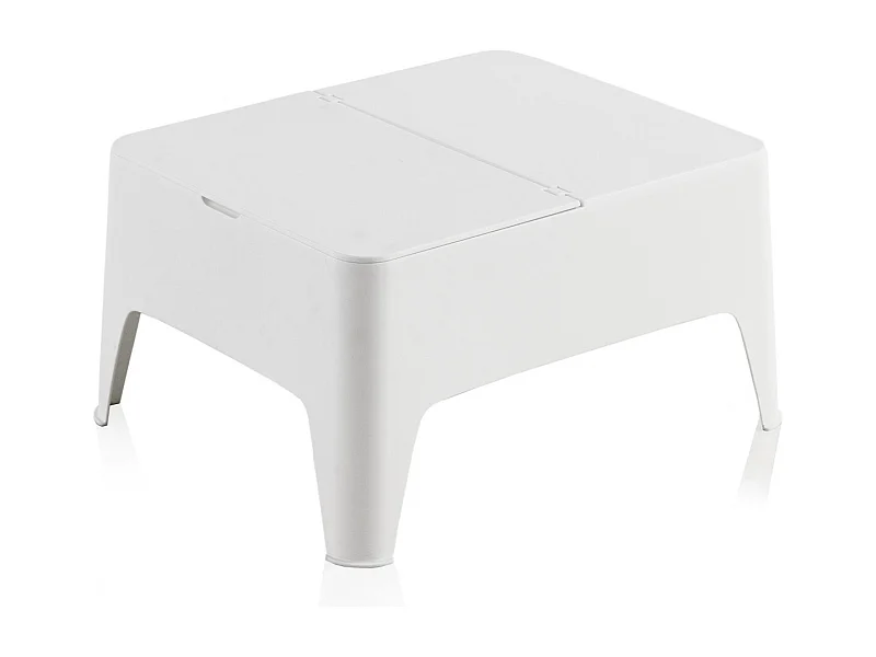 Table d'appoint d'extérieur Sp Berner Alaska 58x48x30 cm Table basse en résine avec compartiment de rangement