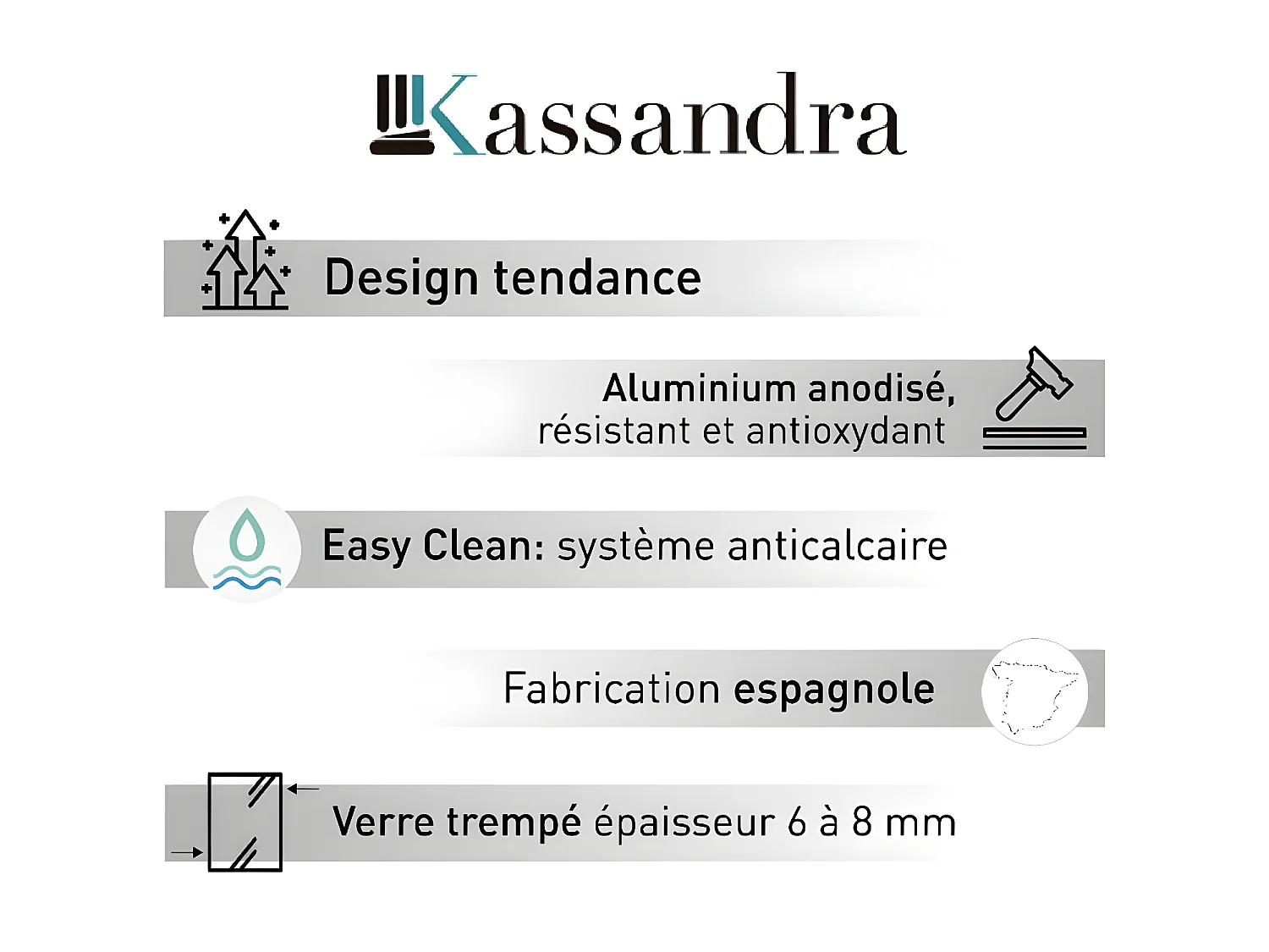 Parete doccia fissa FRESH PERIMETRAL finitura ORO SPAZZOLATO 90 cm