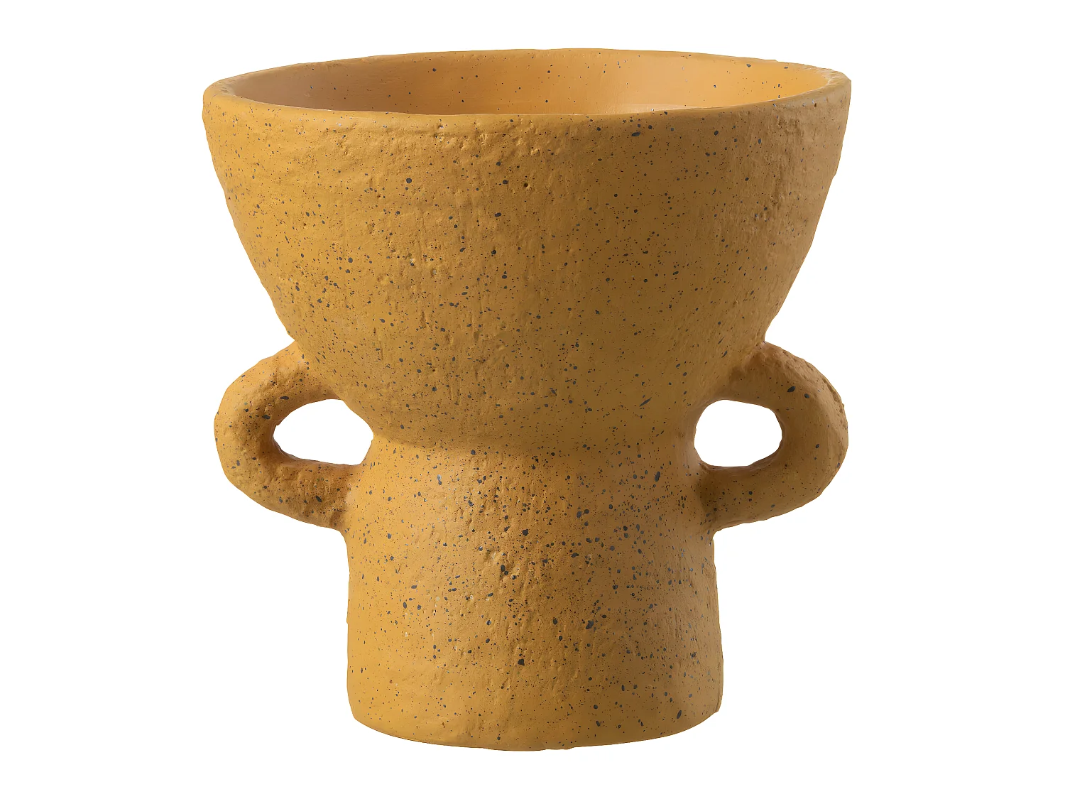 Vase Rond Design "Zenia" 20cm Ocre