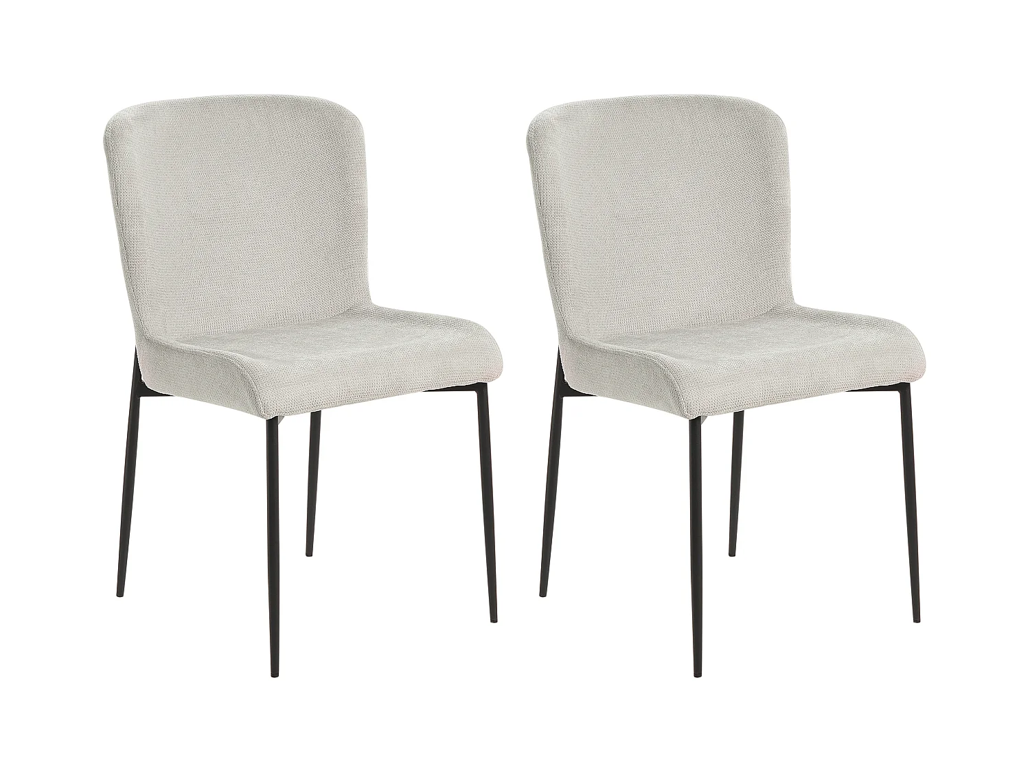 Lot de 2 chaises de salle à manger ADA Gris clair