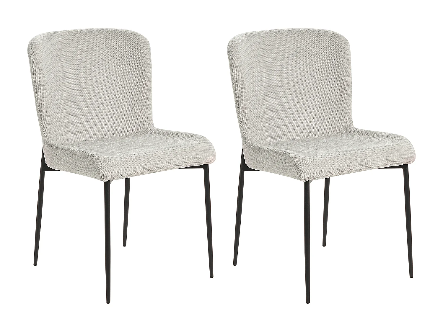 Lot de 2 chaises de salle à manger ADA Gris clair