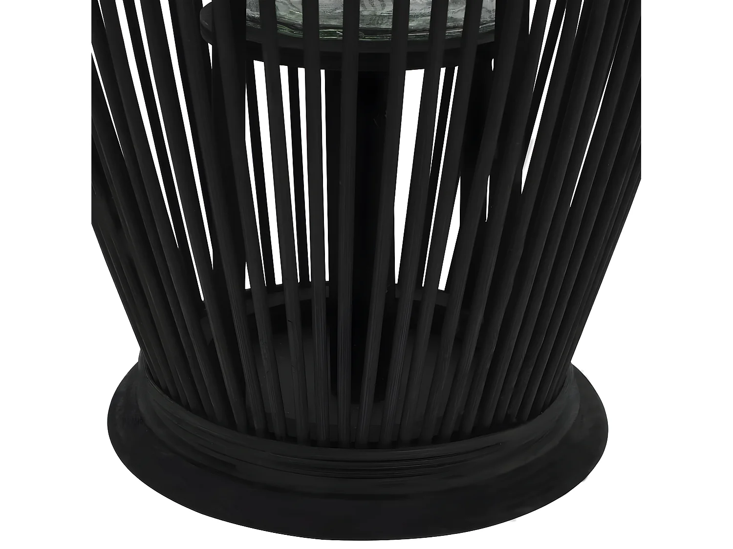 Bougeoir suspendu ou sur bambou marron 29 x 29 x 60 cm DEC020007