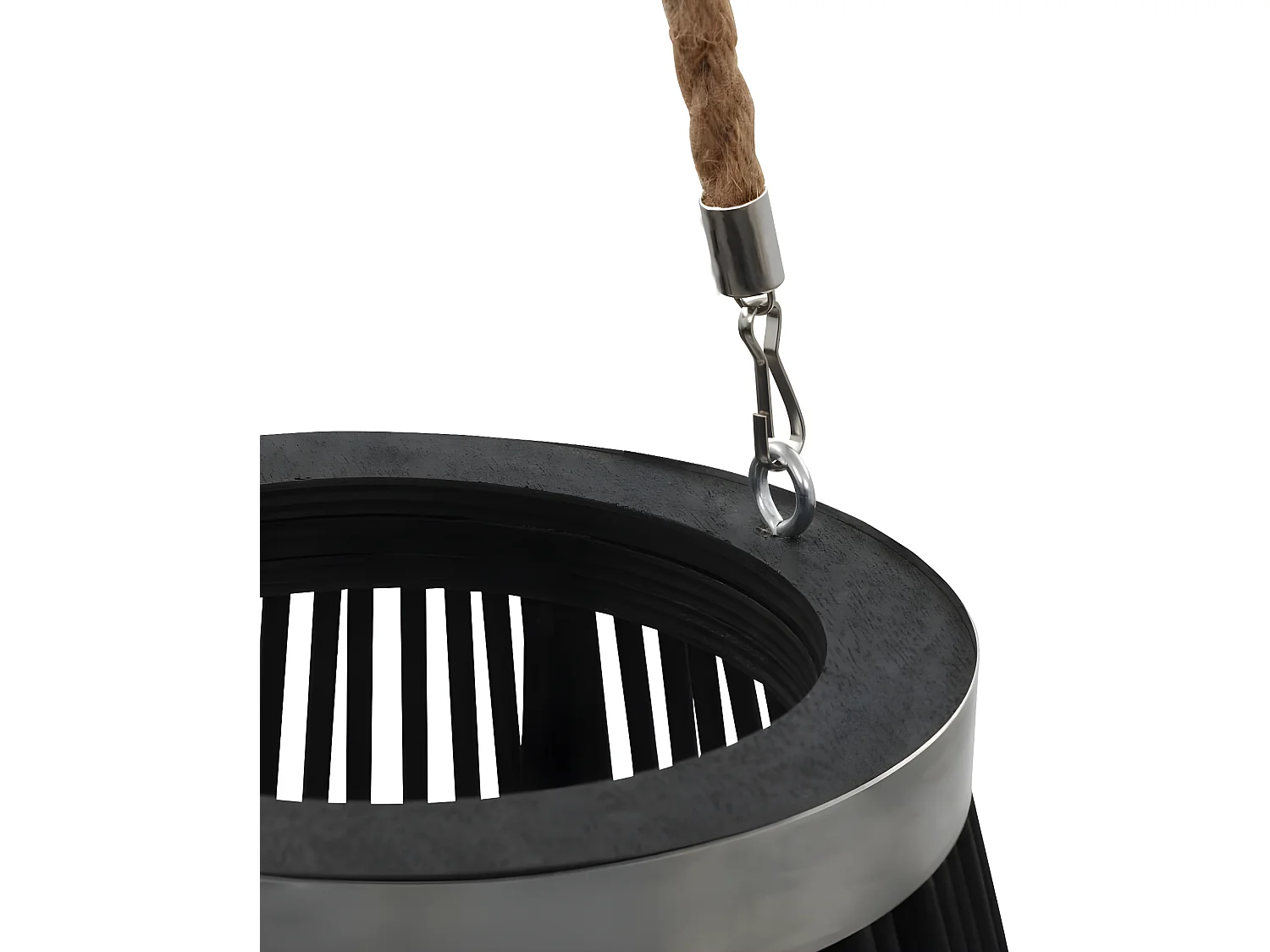 Bougeoir suspendu ou sur bambou marron 29 x 29 x 60 cm DEC020007