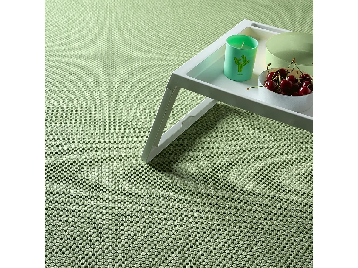 Tapis extérieur 140x200 tissé kilim vert EXTUNI