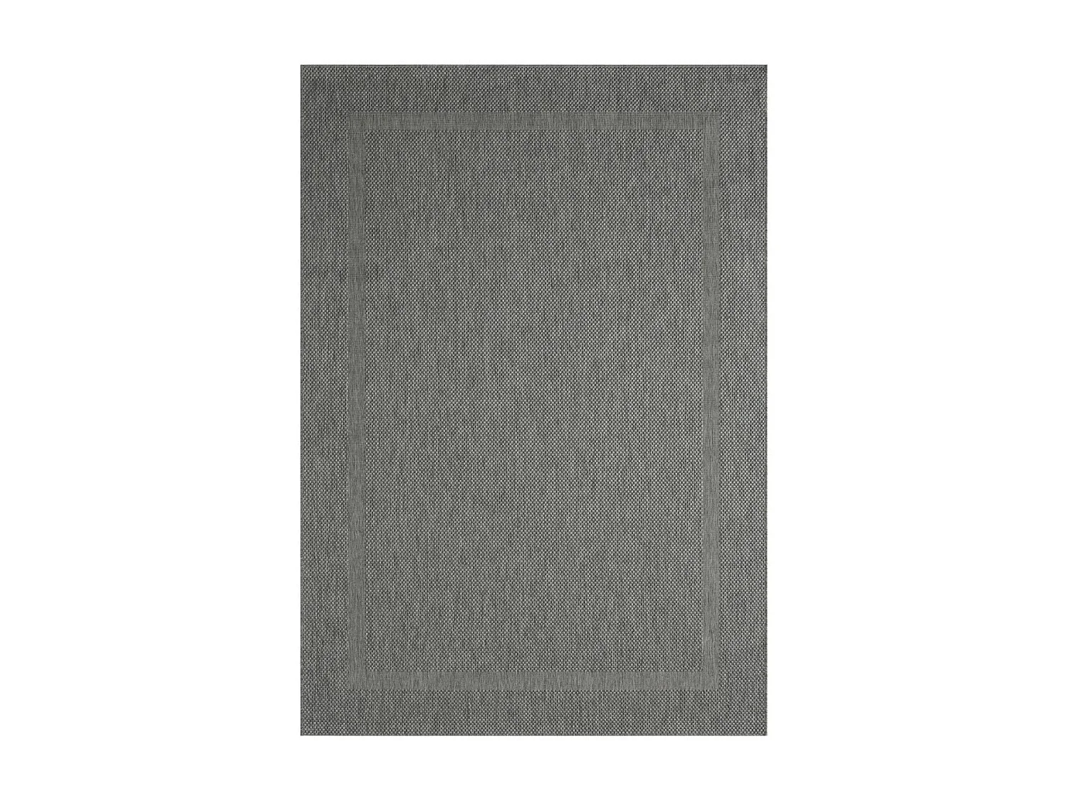 Tapis extérieur Ø160cm rond tissé kilim gris SQUAREXT