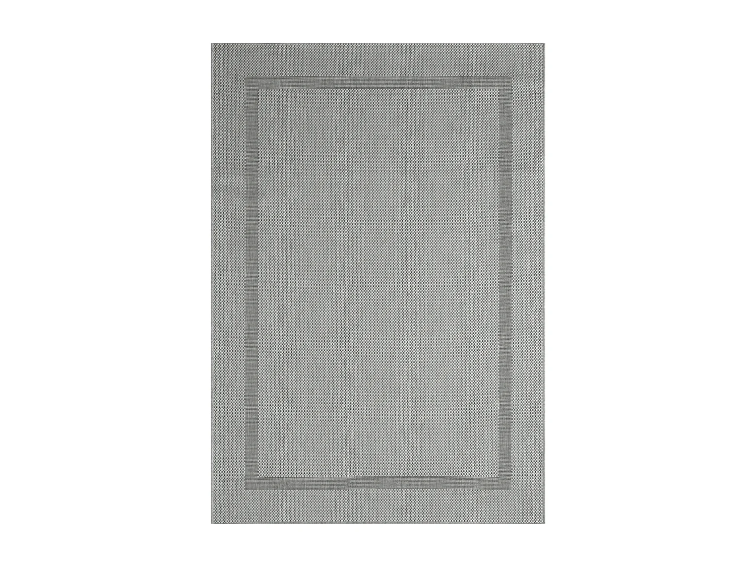 Tapis extérieur Ø160cm rond tissé kilim gris SQUAREXT