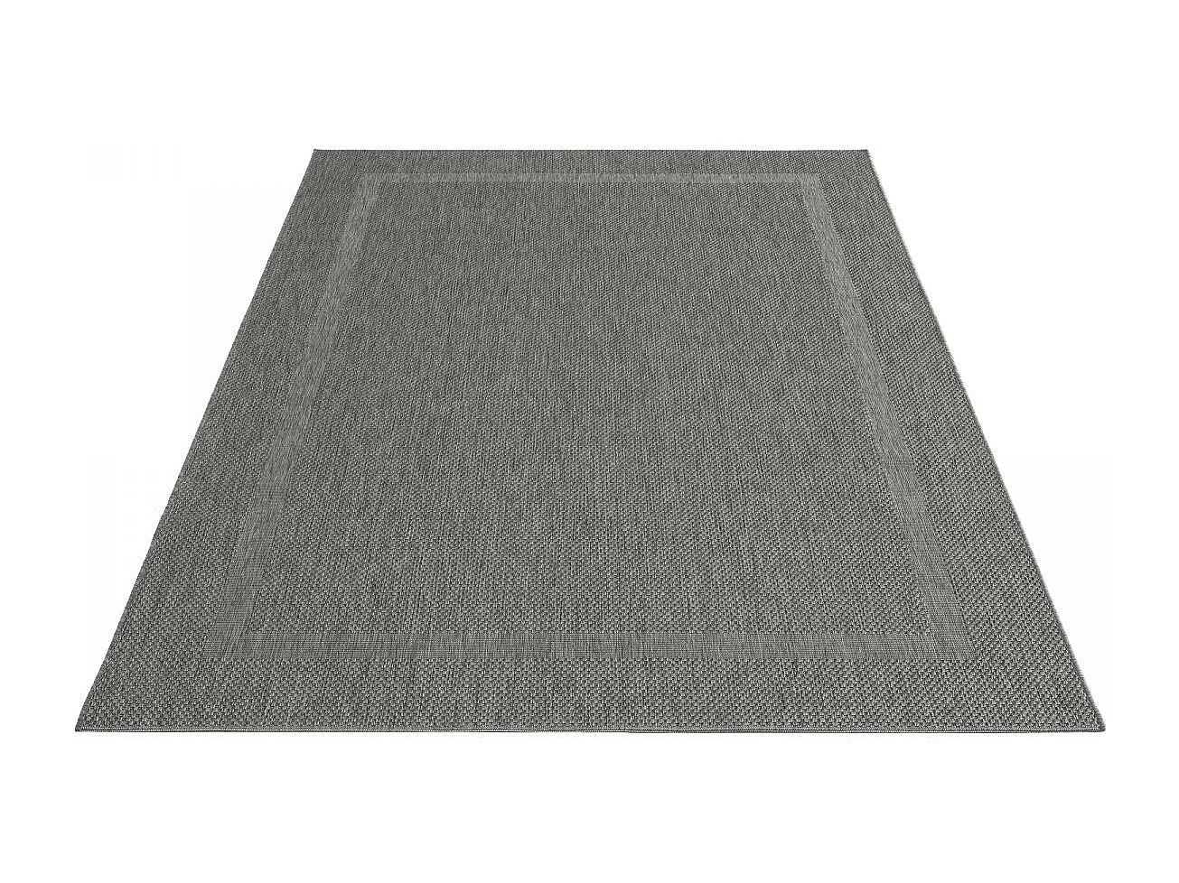 Tapis extérieur 120x170 tissé kilim gris SQUAREXT