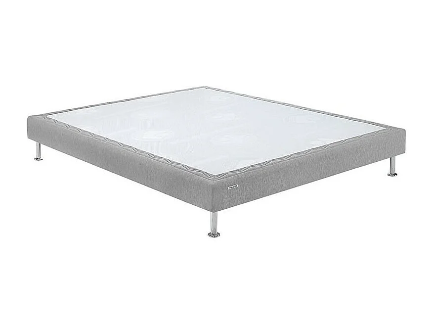 Sommier déco gris confort medium 15 cm avec pieds Bultex Mediano 100x200