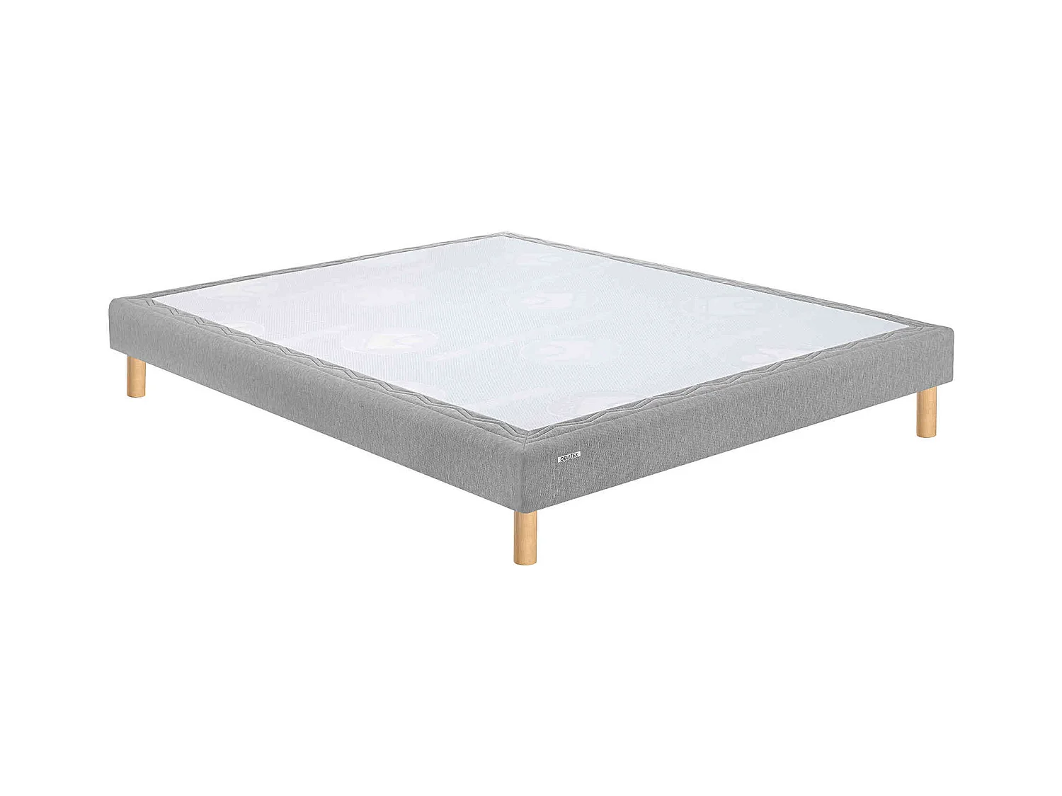 Sommier déco gris confort medium 15 cm avec pieds Bultex Mediano 100x200