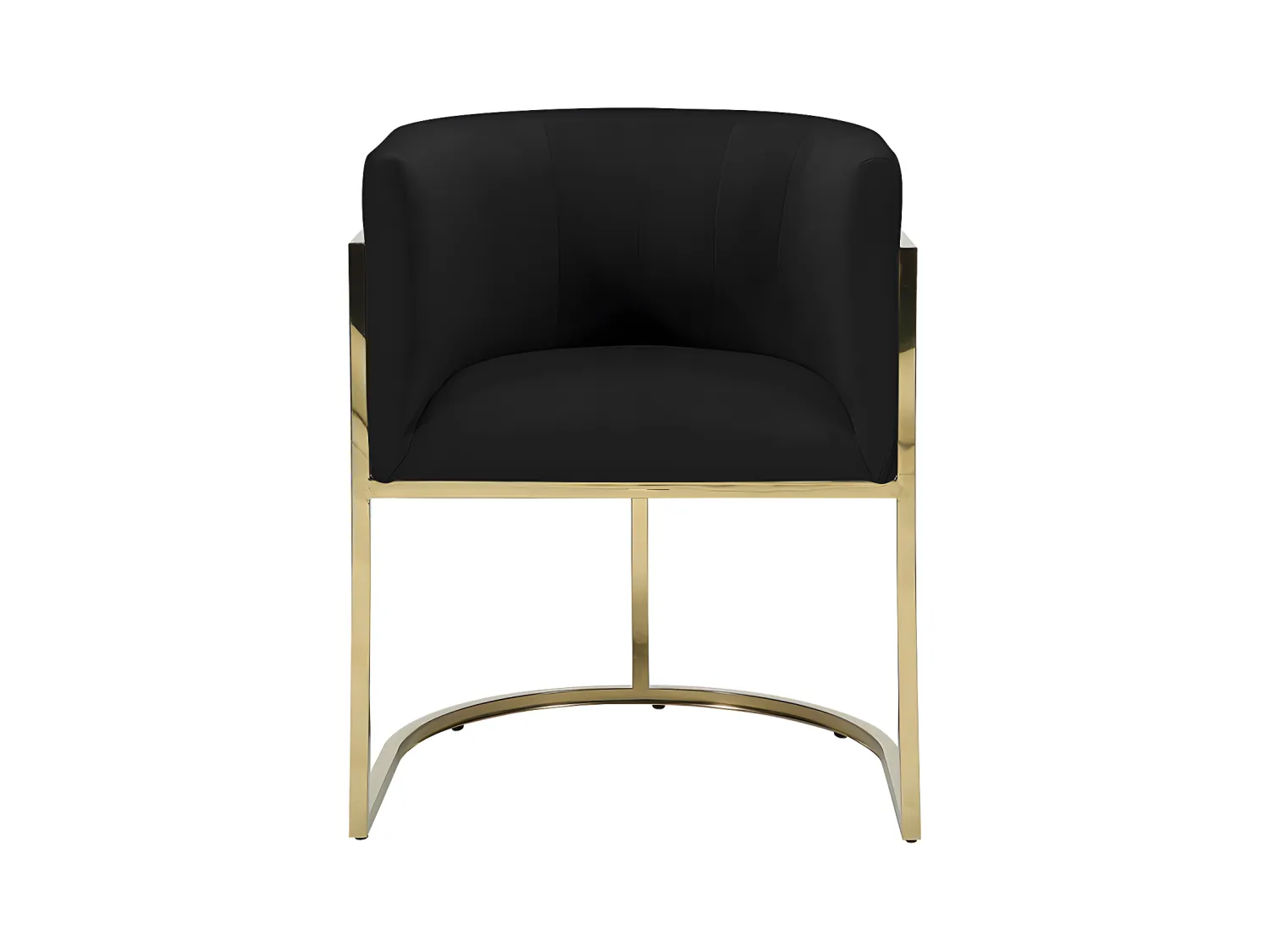 Silla con brazos PERIA de Pascal MORABITO - Terciopelo y metal - Negro y dorado