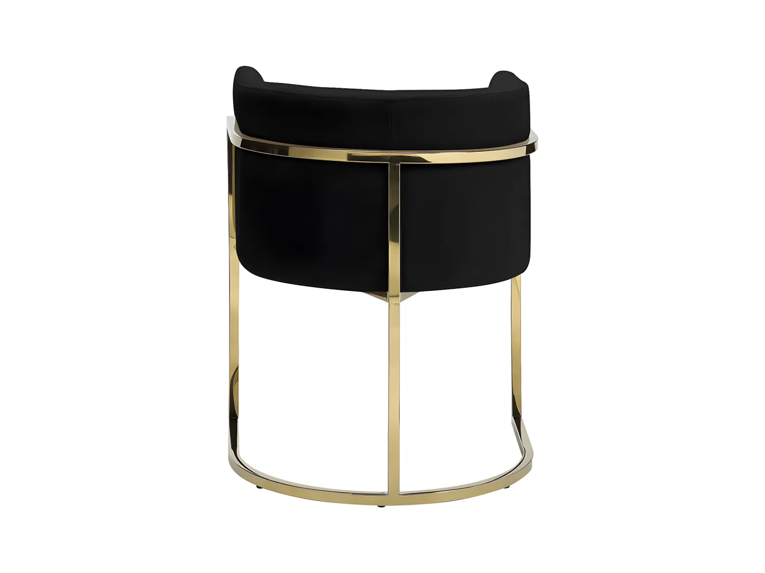 Silla con brazos PERIA de Pascal MORABITO - Terciopelo y metal - Negro y dorado