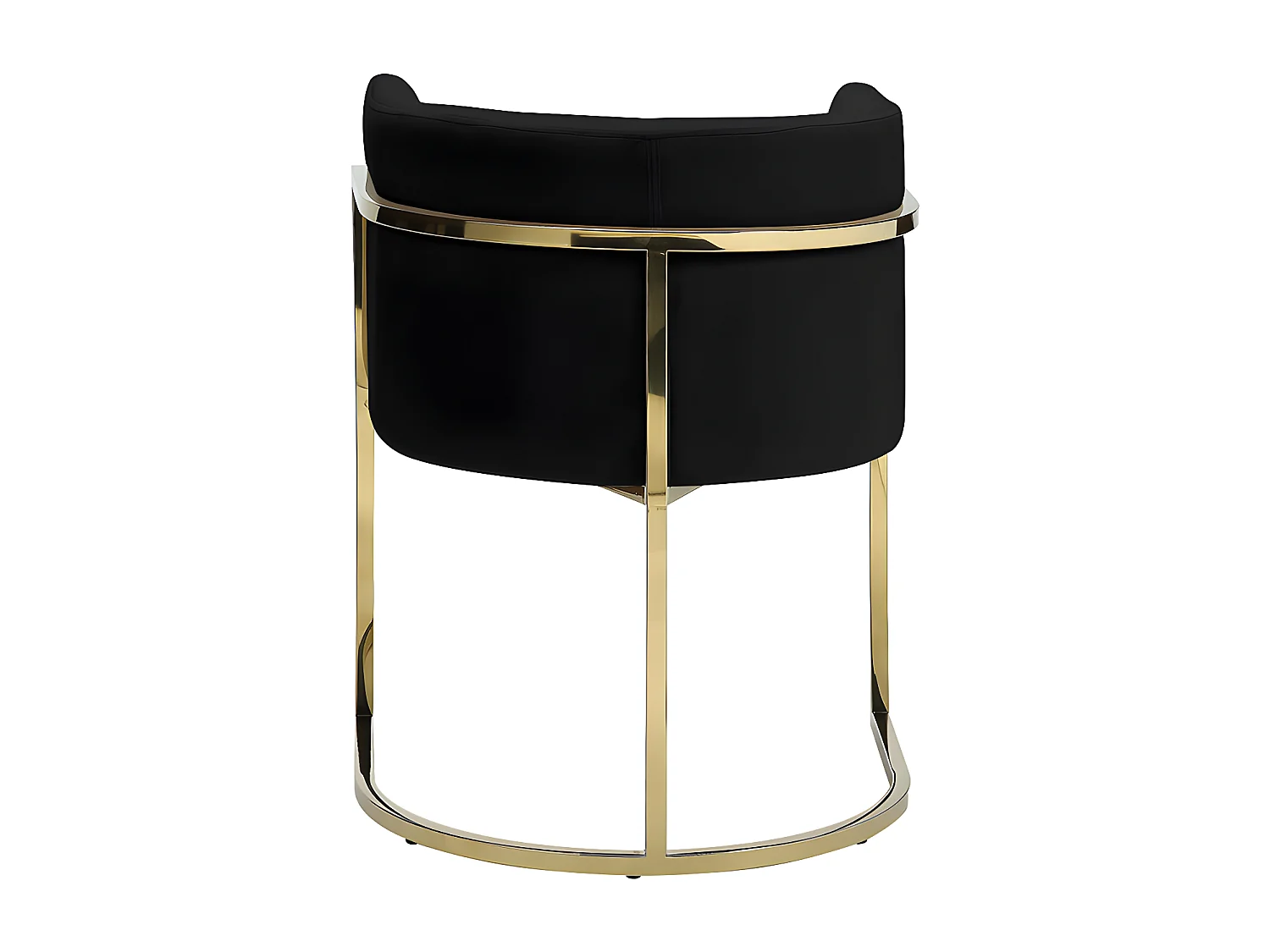 Stoel met armleuningen PERIA - Fluweel en roestvrij staal - Zwart & goudkleurig - van Pascal Morabito