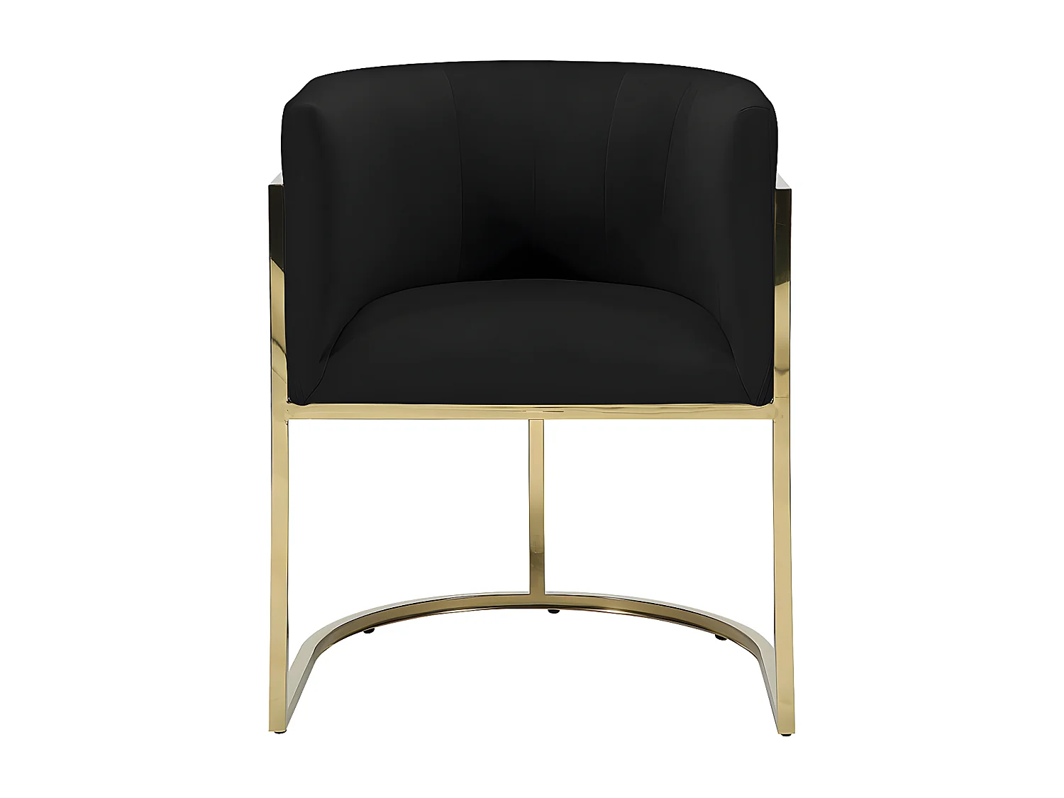 Stoel met armleuningen PERIA - Fluweel en roestvrij staal - Zwart & goudkleurig - van Pascal Morabito