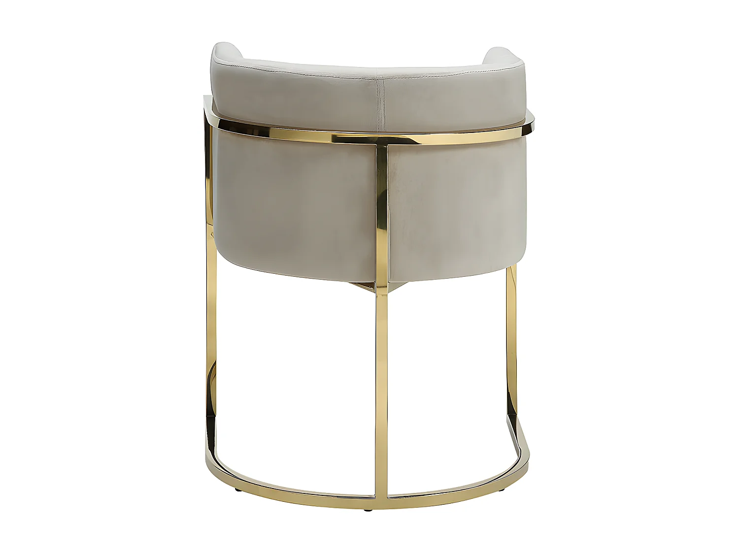 Sedia con braccioli Velluto e Metallo Beige e Dorato - PERIA di Pascal MORABITO