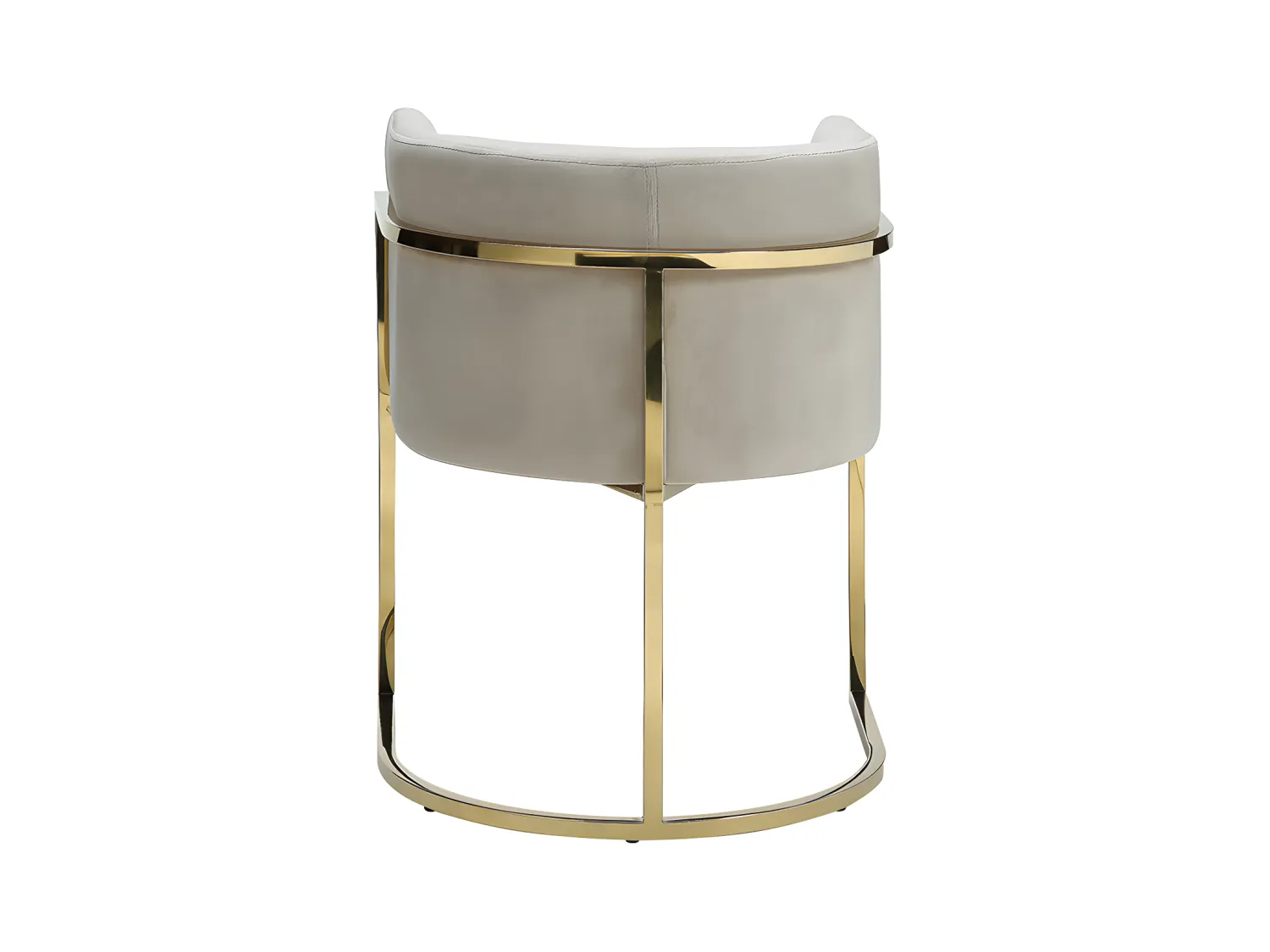 Chaise avec accoudoirs - Velours et acier inoxydable - Beige et doré - PERIA de Pascal MORABITO