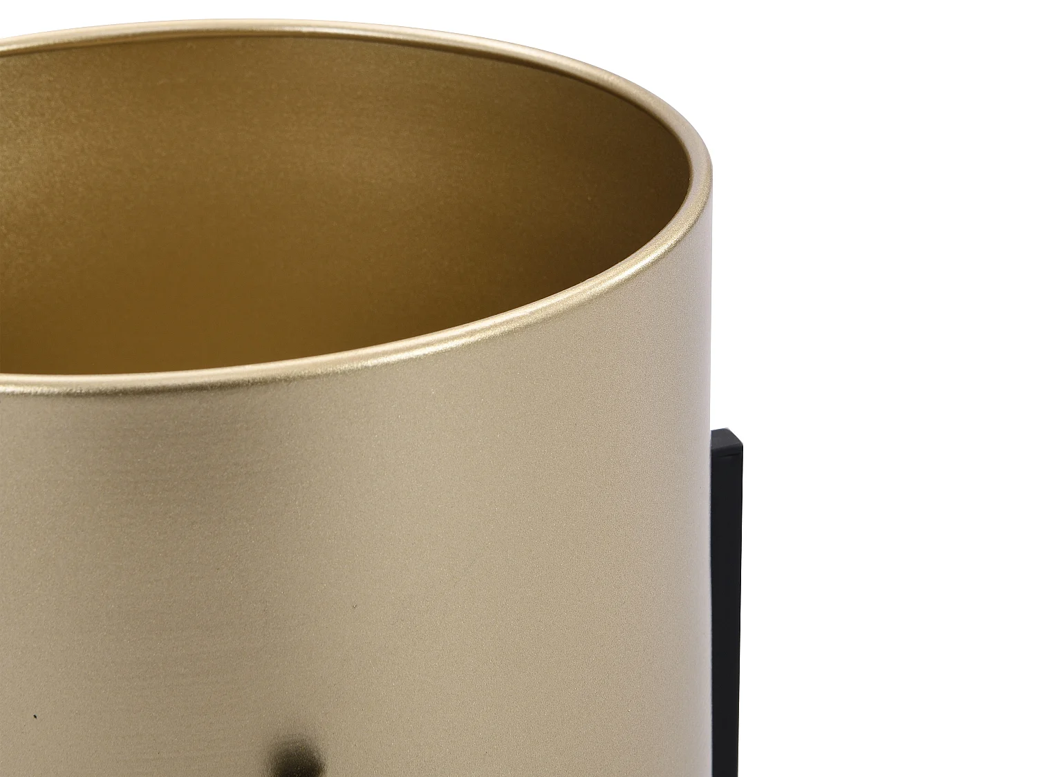 Portavaso su piede D. 25 x H. 39 e D. 23 x H. 35.5 in Metallo Dorato e Nero - Lotto di 2 - EDMEE