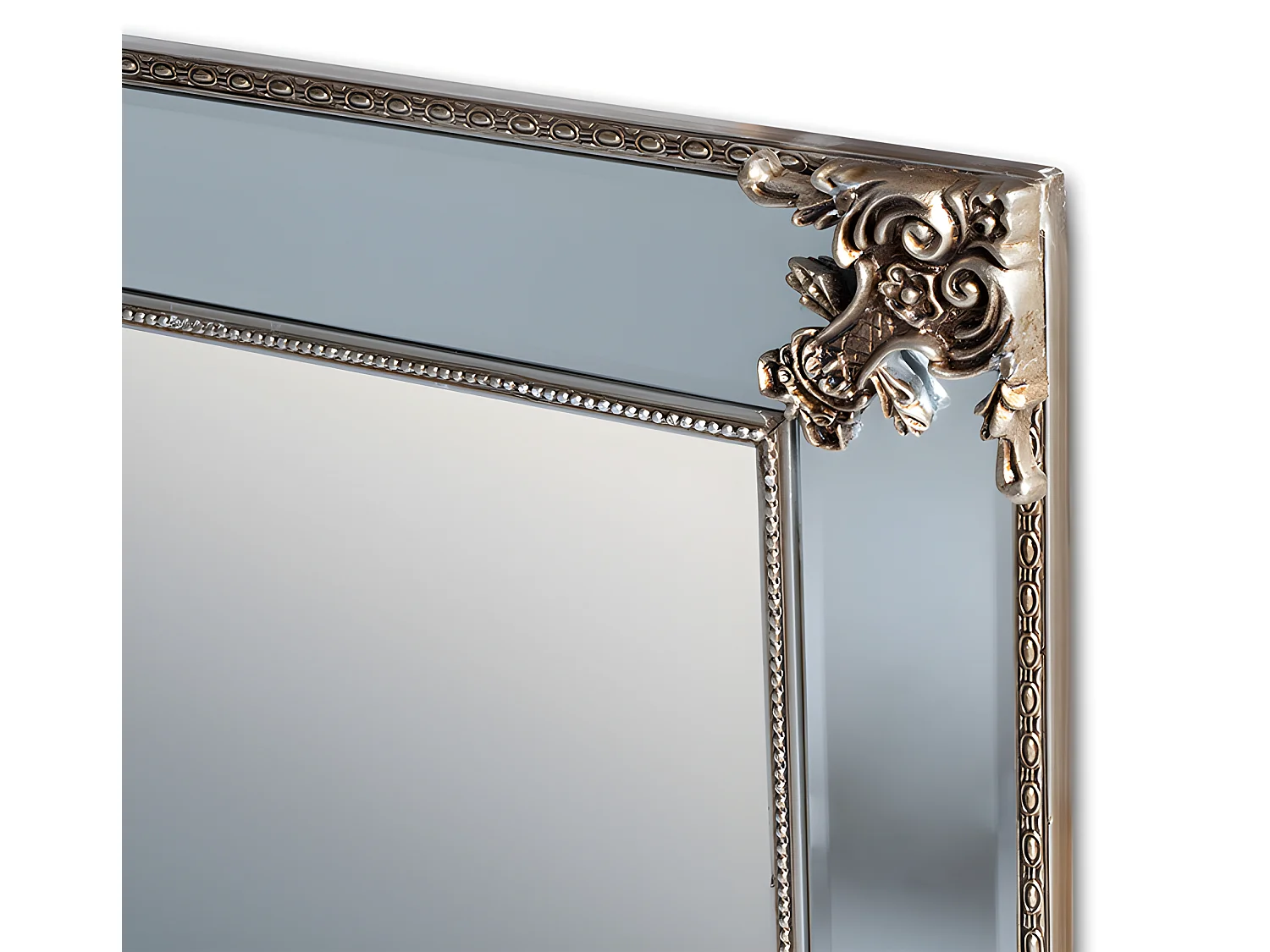 Afgeschuinde spiegel met sierlijst - ANALISE - H114 x B83 cm - Champagnekleur