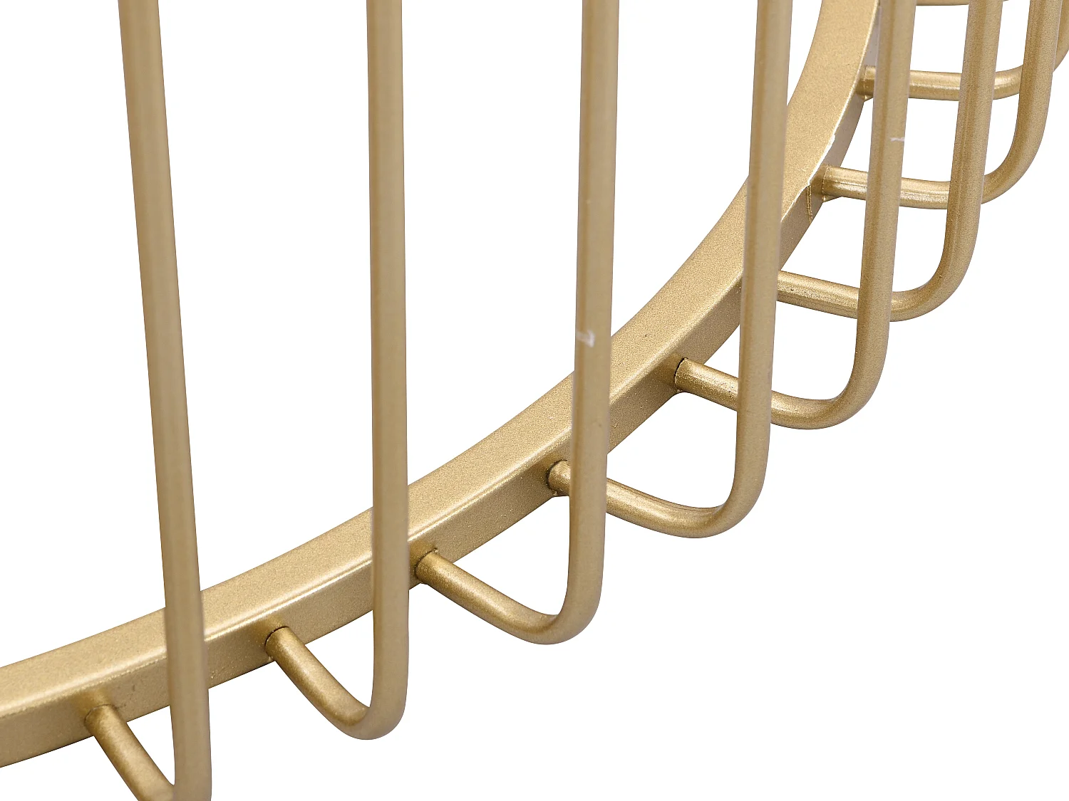 Conjunto de 2 mesas de centro em metal e vidro - Dourado - FERIDA