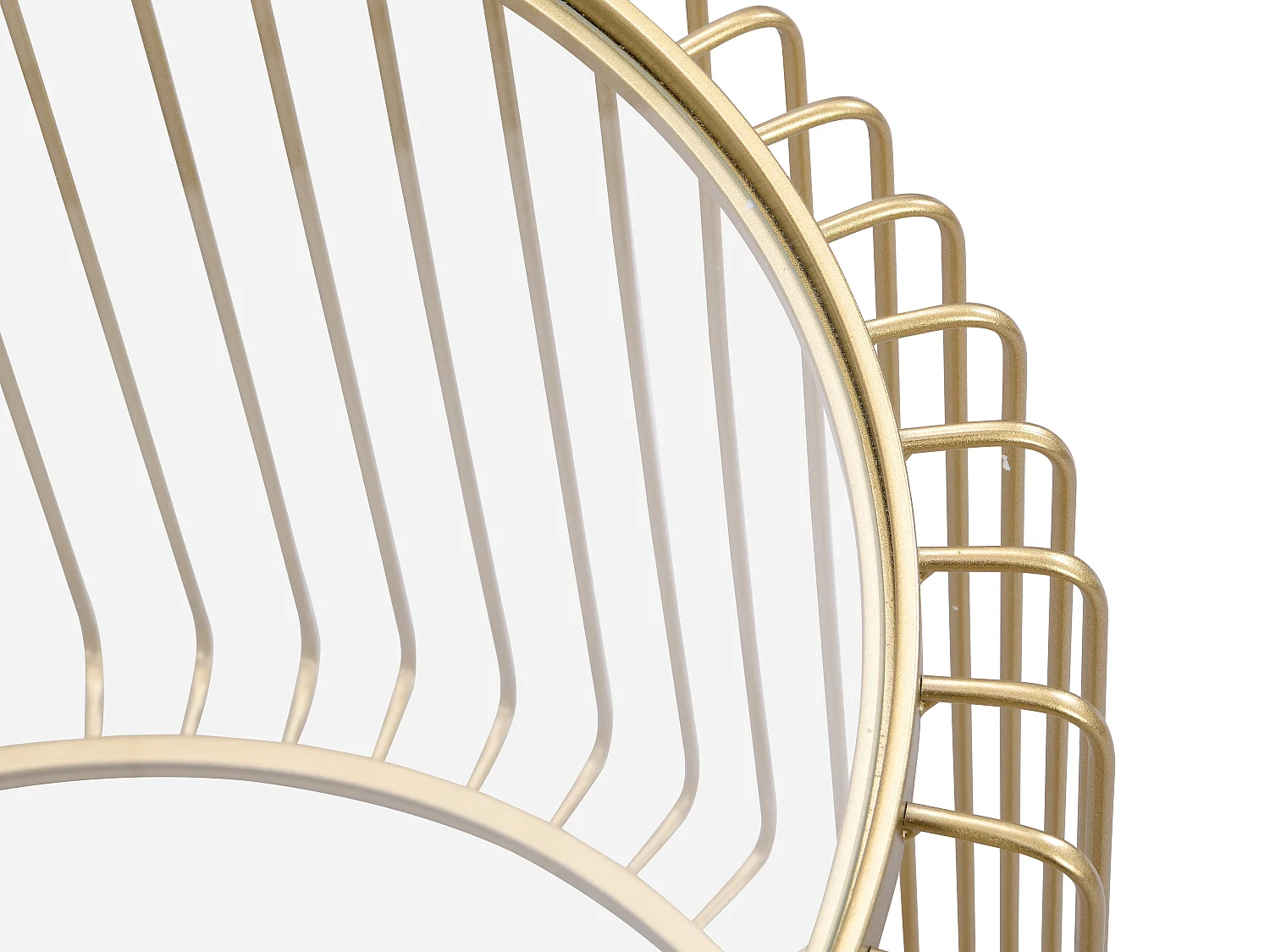 Conjunto de 2 mesas de centro em metal e vidro - Dourado - FERIDA