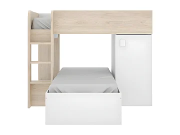 Stapelbed met opbergruimte