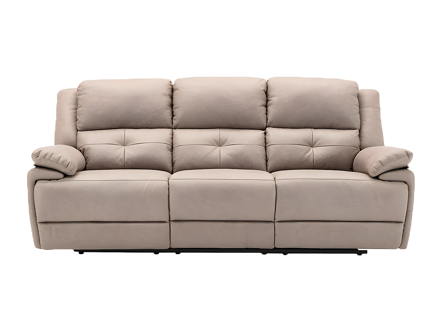 Relaxsofa elektrisch 3-Sitzer - Stoff - Taupe - DOLENE