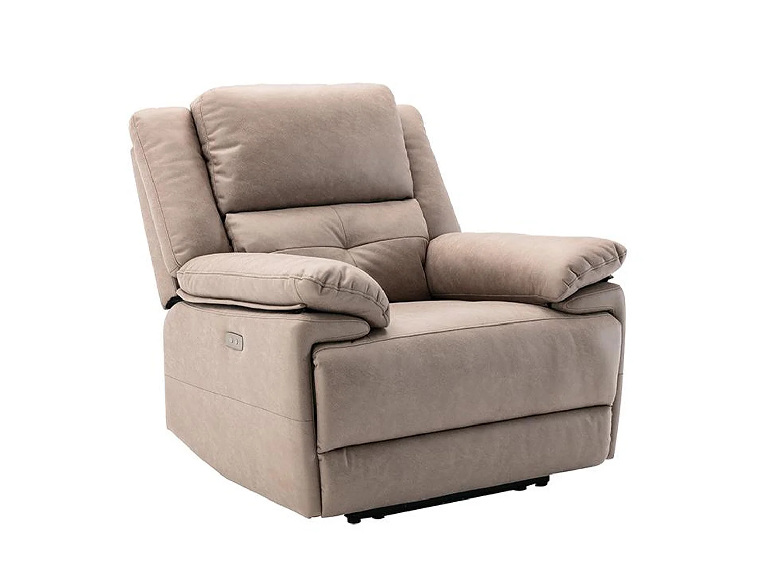 Elektrische relaxfauteuil van stof - Taupe - DOLENE