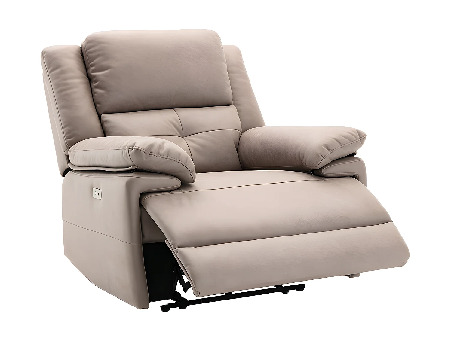 Elektrische relaxfauteuil van stof - Taupe - DOLENE