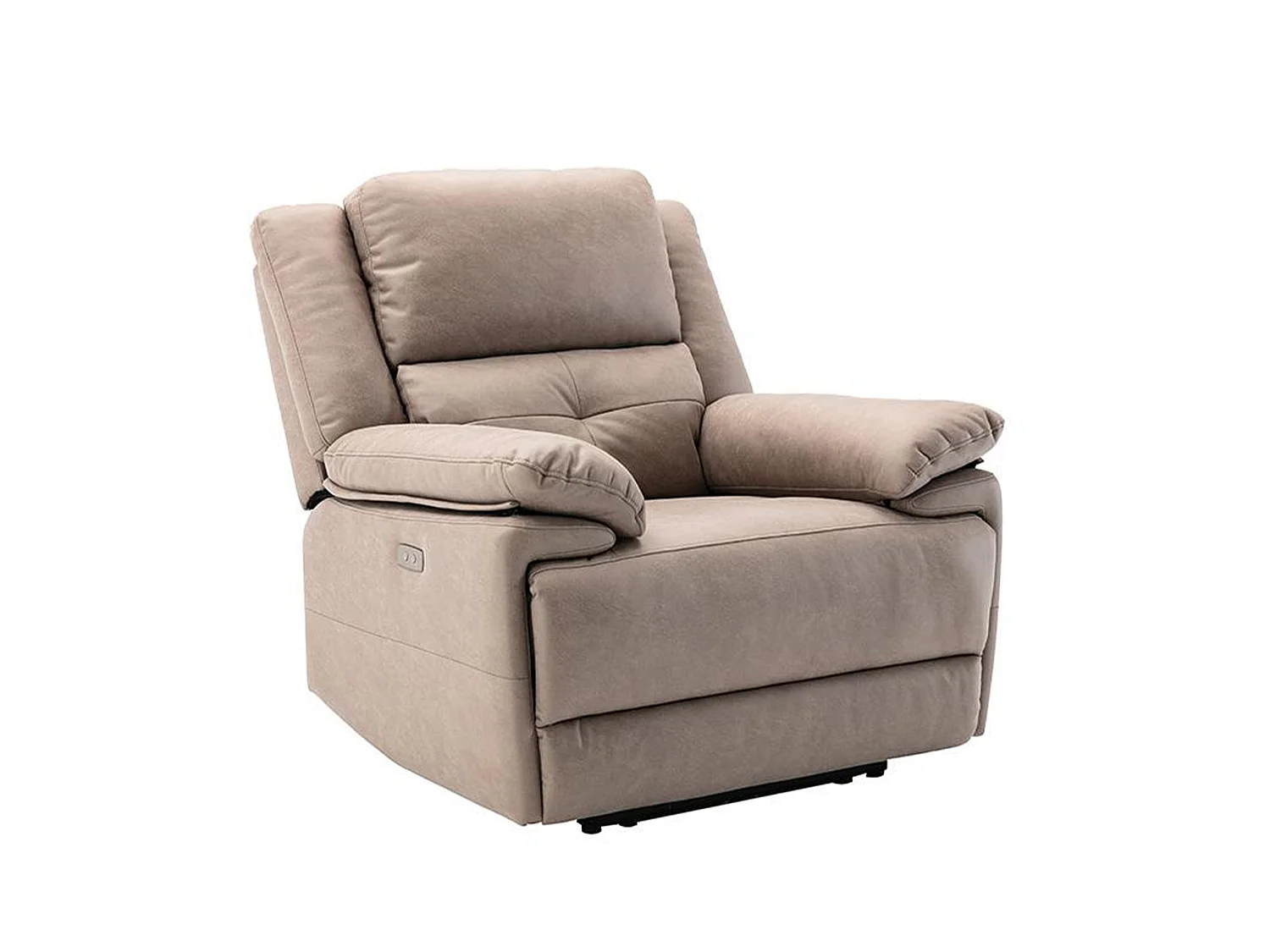 Sillón relax eléctrico de tela gris topo DOLENE