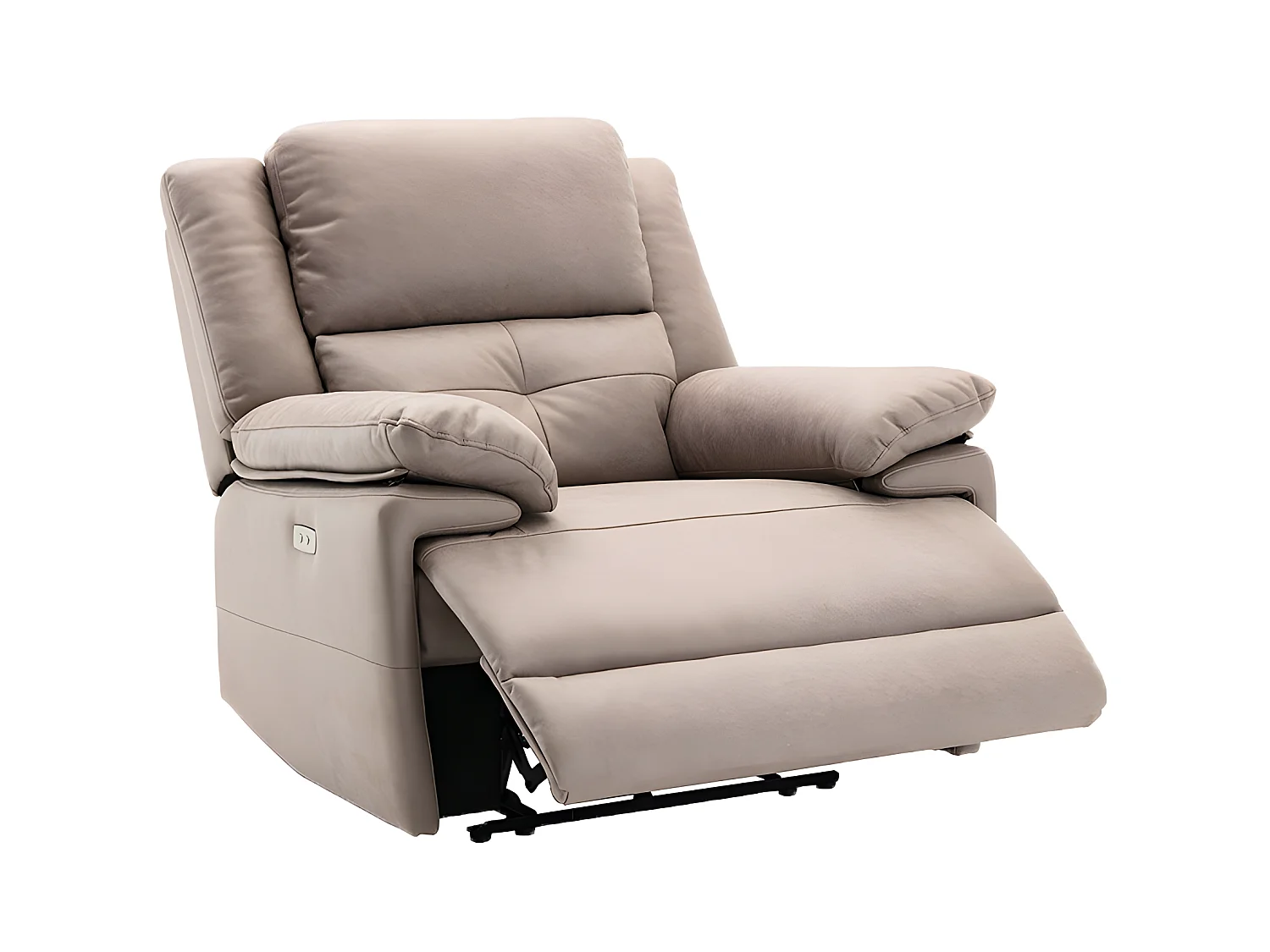 Sillón relax eléctrico de tela gris topo DOLENE