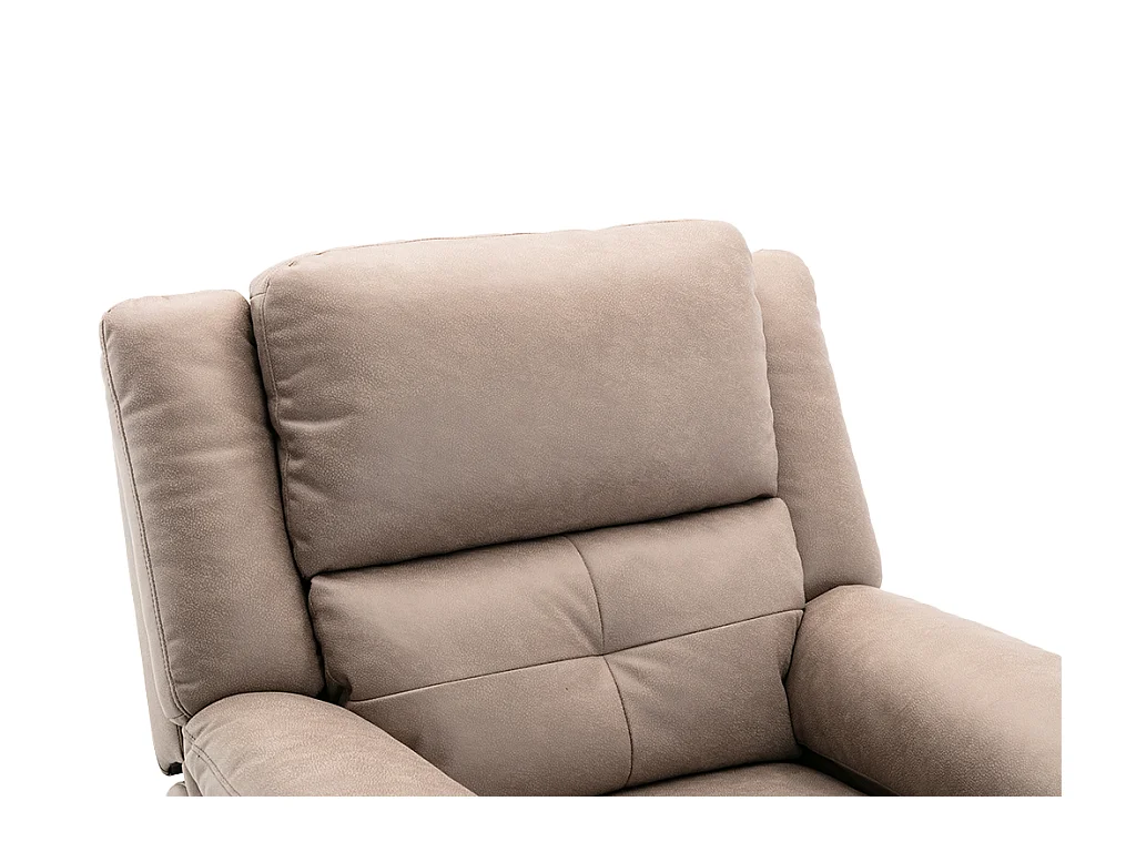 Sillón relax eléctrico de tela gris topo DOLENE