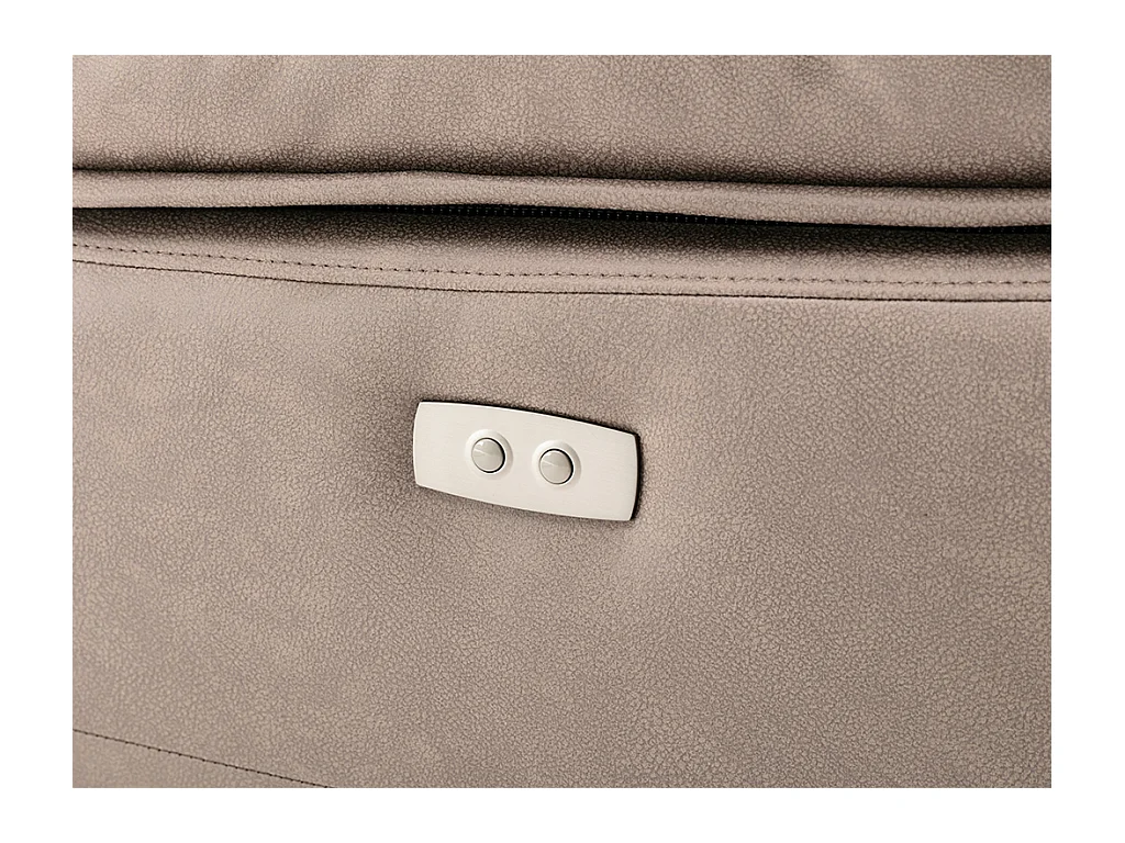 Sillón relax eléctrico de tela gris topo DOLENE