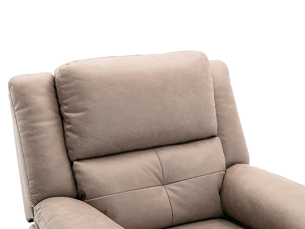 Fauteuil relax électrique en tissu taupe DOLENE