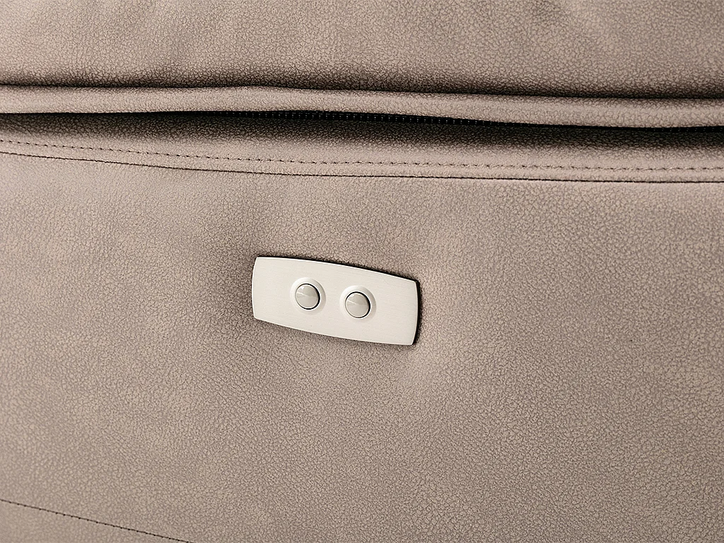 Fauteuil relax électrique en tissu taupe DOLENE