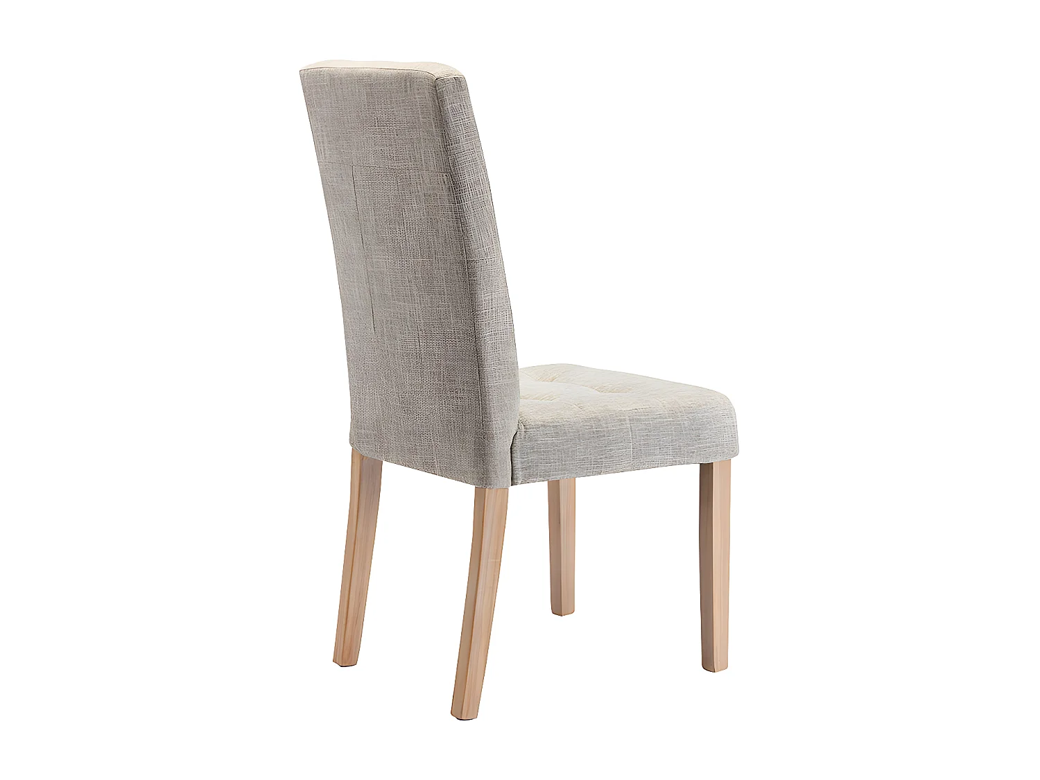 Lot de 2 chaises en tissu et bois - Beige - VILLOSA