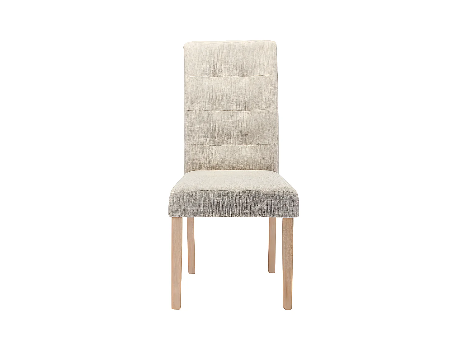 Set van 2 stoelen VILLOSA - Stof & houten poten - Beige