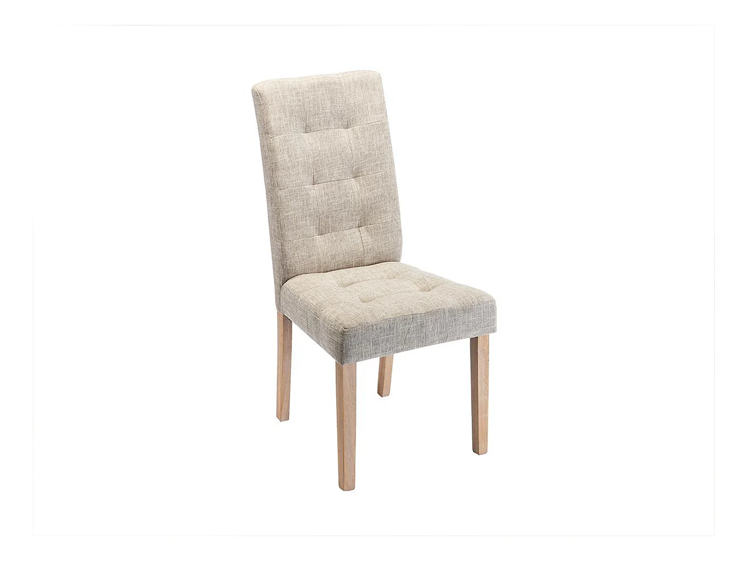 Set van 2 stoelen VILLOSA - Stof & houten poten - Beige