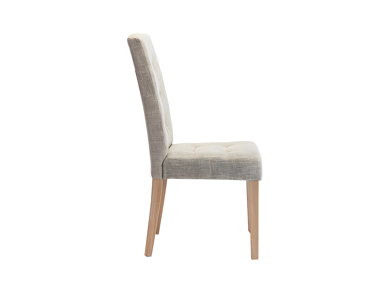 Set van 2 stoelen VILLOSA - Stof & houten poten - Beige