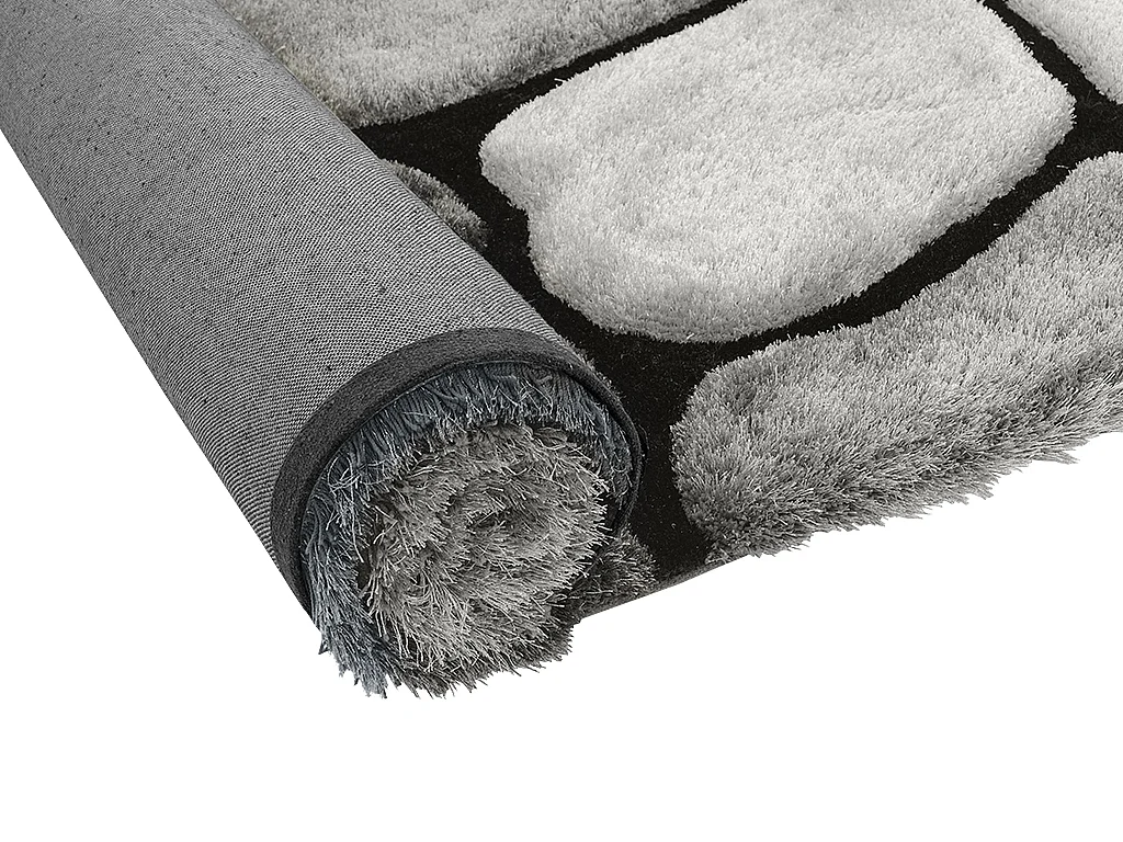 Tapis shaggy à poils longs - 200 x 290 cm - Gris - PIETRA