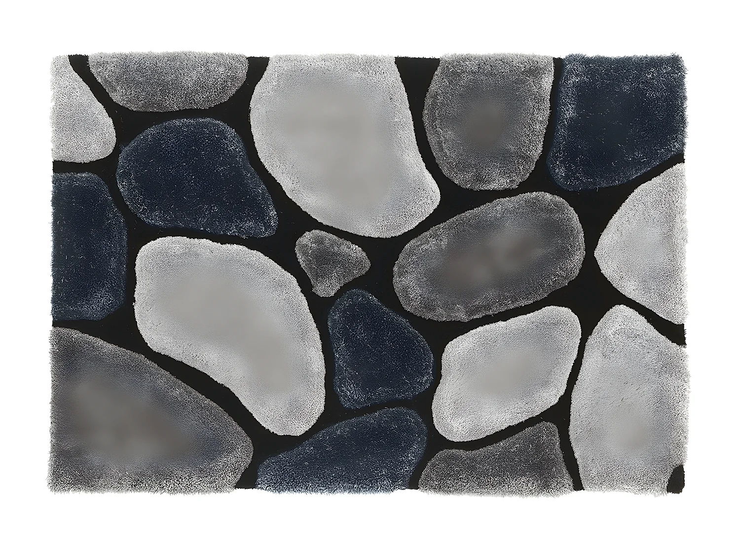 Tapis shaggy à poils longs - 200 x 290 cm - Gris - PIETRA