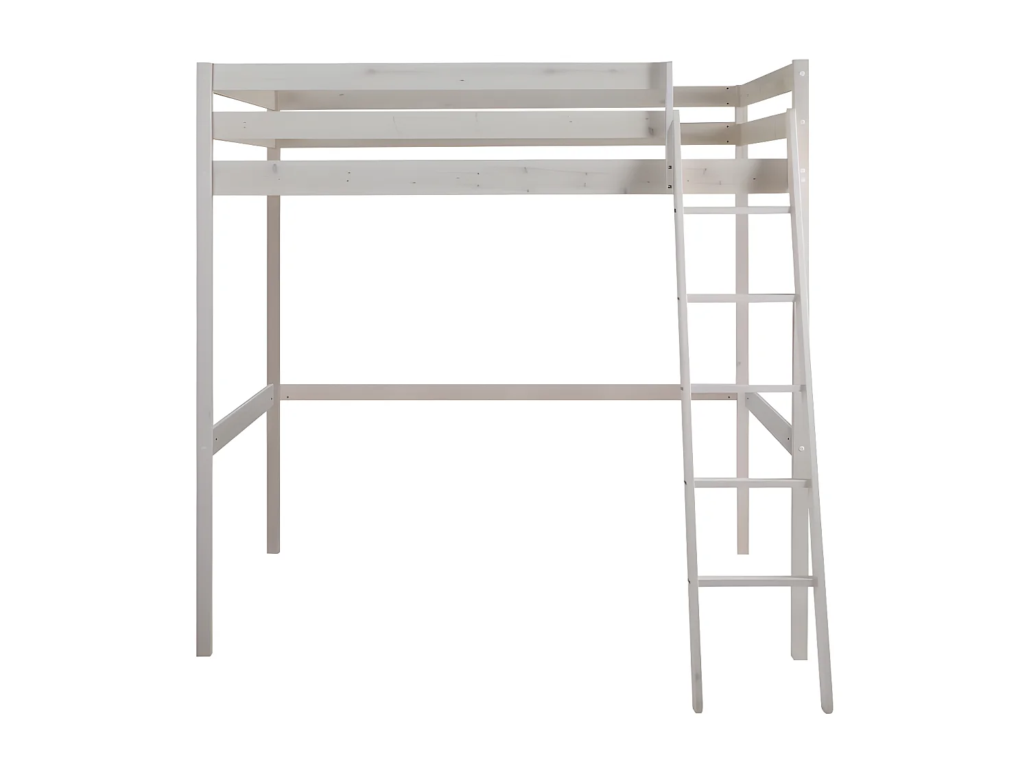 Hoogslaper GEDEON - 140 x 190 cm - Massief grenen - Gebleekt