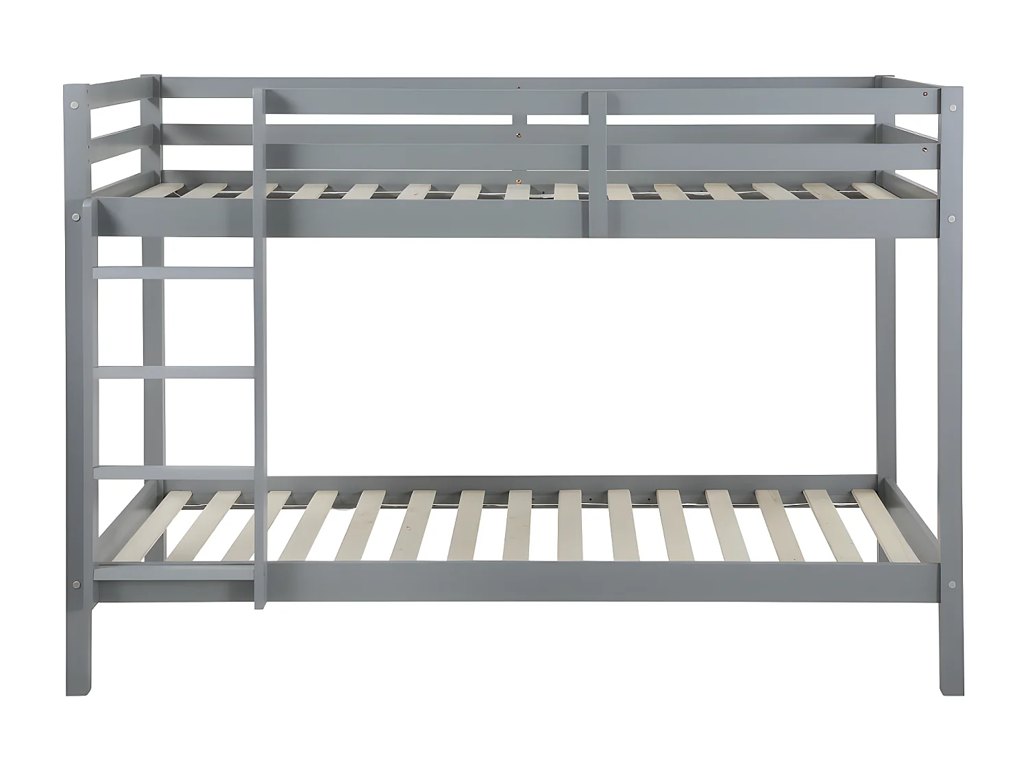 Letto a castello 2 x 90 x 190 cm Pino massello Grigio - ANICET II